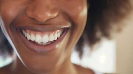 Obraz premium A close-up shot capturing the detailed texture and pattern of dark curly hair