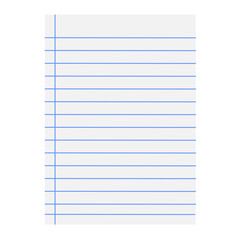 Grid paper. Line paper. Paper book Illustration.