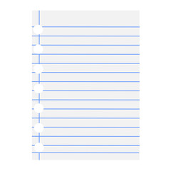 Grid paper. Line paper. Paper book Illustration.