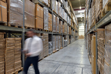 storehouse - warehouse - transport, storage and delivery in a industrial building