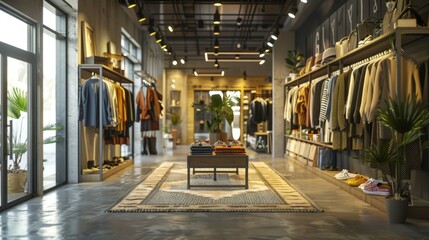 A store with a lot of clothes on display