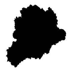Obraz premium Yaroslavl Oblast map, administrative division of Russia. Vector illustration.