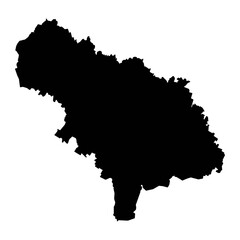 Obraz premium Saratov Oblast map, administrative division of Russia. Vector illustration.
