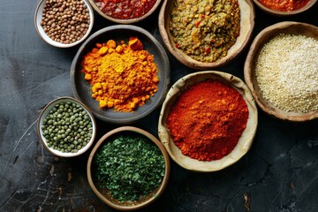 Authentic Ethiopian Dining Experience: Colorful Meal on Injera Bread in Communal Setting