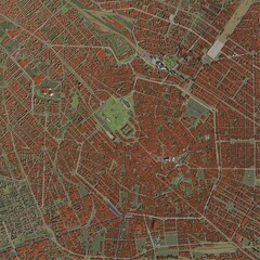 Obraz premium 3D illustration of city and urban in Milan Italy 