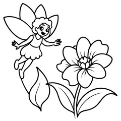 Fairy coloring pages for kids book