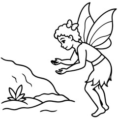 Fairy coloring pages for kids book