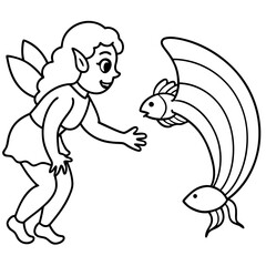 Fairy coloring pages for kids book
