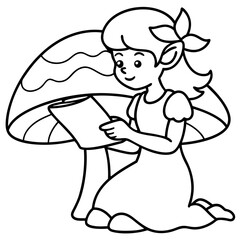 Fairy coloring pages for kids book