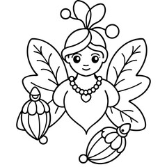 Fairy coloring pages for kids book