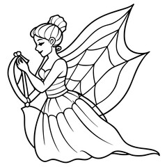 Fairy coloring pages for kids book