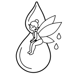 Fairy coloring pages for kids book