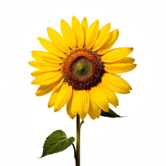 Sunflower white background

