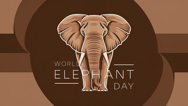 Elephant Day, World Elephant Day, World Elephant Day Poster, nature. green plants. Happy World Elephant Day, Elephant Day Poster, August 12th | Poster, Post, Banner, Social Media Poster, 