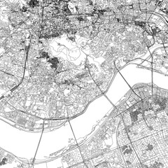 Naklejka premium 3D illustration of city and urban in Seoul South Korea
