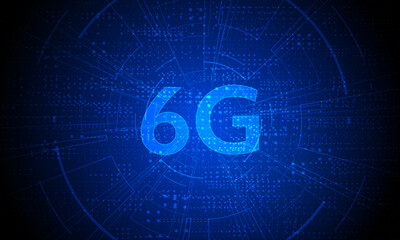 concept of technology 6G mobile network , New generation telecommunication , high-speed mobile Internet,