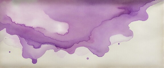 Obraz premium Lavender Ink Banner: A Vintage Watercolor Design