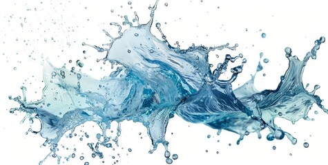 Obraz premium Add water to a splash surface background with a clipping path