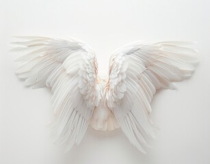 Isolated angle wings with clipping paths on white