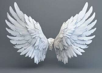 Fototapeta premium X-ray of pure angle wings on white background with clipping path