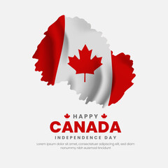 Canada day background or banner design template celebrated on July 1st. Canada independence day background