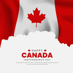 Canada day background or banner design template celebrated on July 1st. Canada independence day background