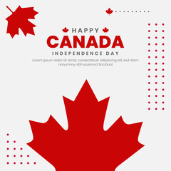 Canada day background or banner design template celebrated on July 1st. Canada independence day background