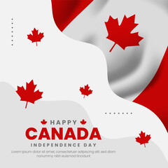 Canada day background or banner design template celebrated on July 1st. Canada independence day background