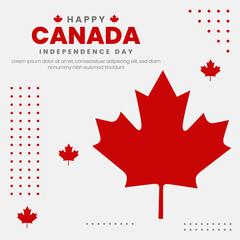 Canada day background or banner design template celebrated on July 1st. Canada independence day background