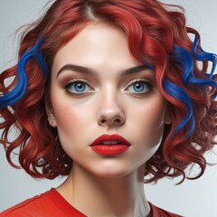 Fototapeta premium Vivid Youthful Portrait