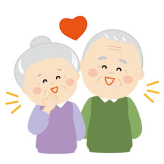 可愛い高齢の夫婦