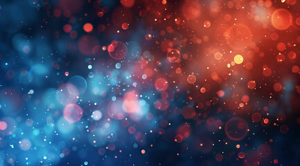 Red and Blue Cosmic Dust, Patriotic 4th july - 14 juillet Abstraction