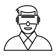 Vr virtual reality glasses flat icon vector image