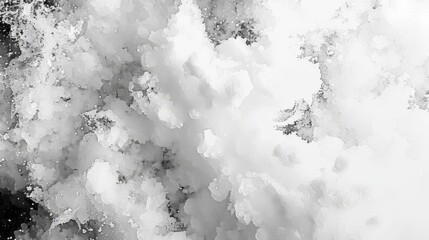 Monochrome watercolor painting of an abstract wave.