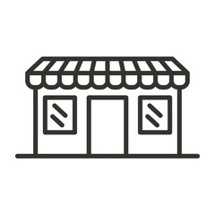 Market shop line icon. Store or Marketplace vector illustration