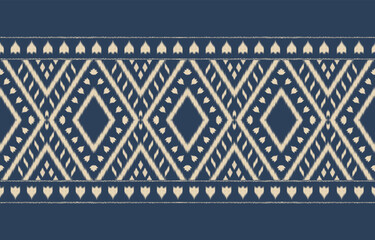 Ethnic abstract ikat art. Aztec ornament print. geometric ethnic pattern seamless  color oriental.  Design for background ,curtain, carpet, wallpaper, clothing, wrapping, Batik, vector illustration.