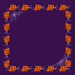 Halloween party Frame premium vector