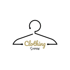 Clothes Hanger Logo Icon Vector Illustration