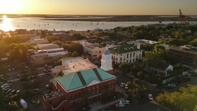 Fernandina Beach, Florida, USA Historic Downtown Cityscape
