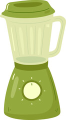 Green blender hand drawn illustration