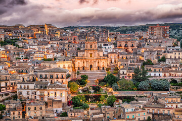 Modica, Sicily, Italy with the Cathedral of San Giorgio