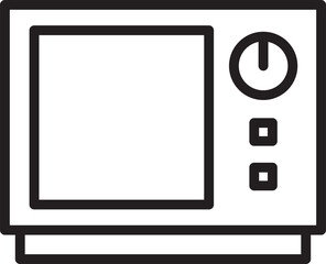 Fototapeta premium Microwave Line Icon 