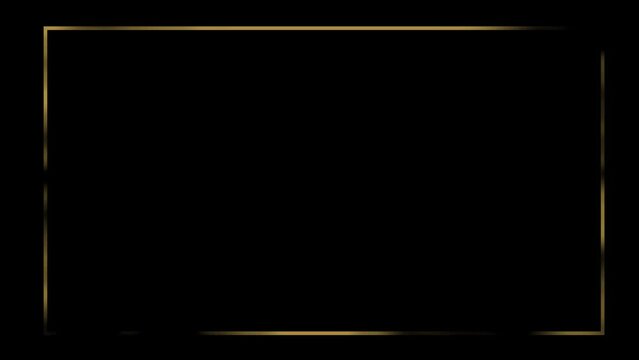 Award money glitter particle frame Luxury gold title border background. Black text banner. Blank vip backdrop bokeh event awards trailer cinematic openers luxury presentation background loop