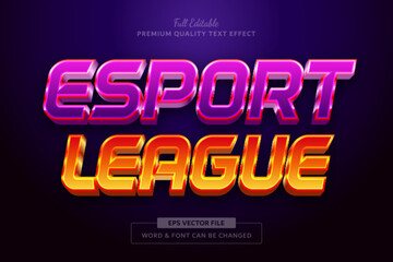 Fototapeta premium Sports League Gradient editable text effect font style