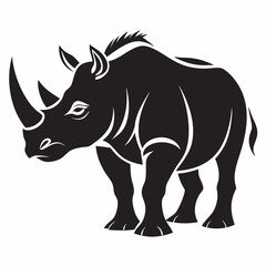 rhino isolated on white background