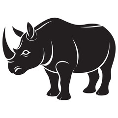 white rhino illustration