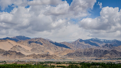 landscape with blue sky