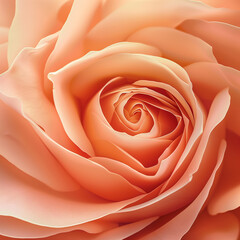 Vibrant Macro Shot of an Orange Rose in Full Bloom,  Close-Up View of Orange flower