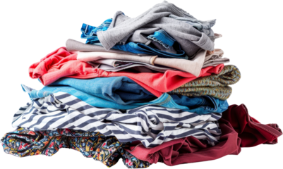 colorful stack of folded clothes, fabric texture, pile of clothing, wrinkled fabric