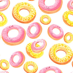 seamless pattern with donuts